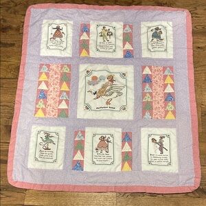 Nursery Rhyme Quilt - handmade & embroidered